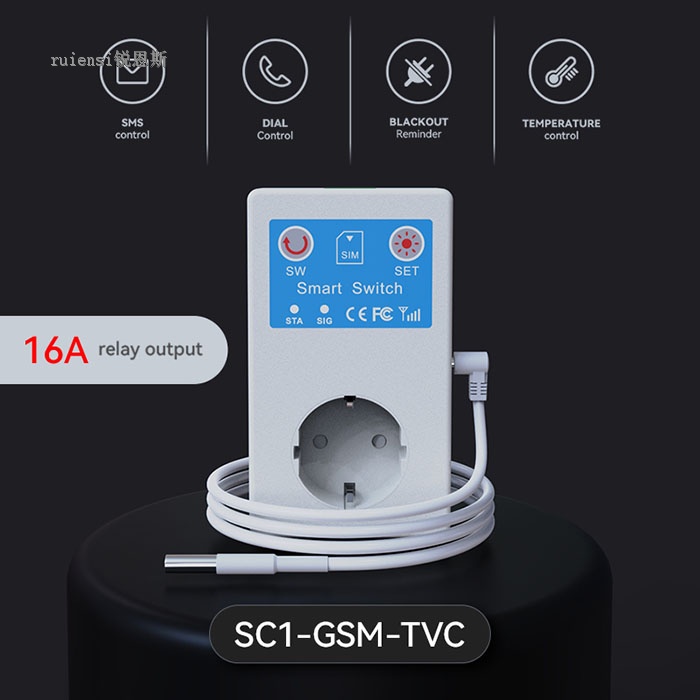 SC1-GSM-T/TVC GSM 16A socket dial and SMS control   APP control socket